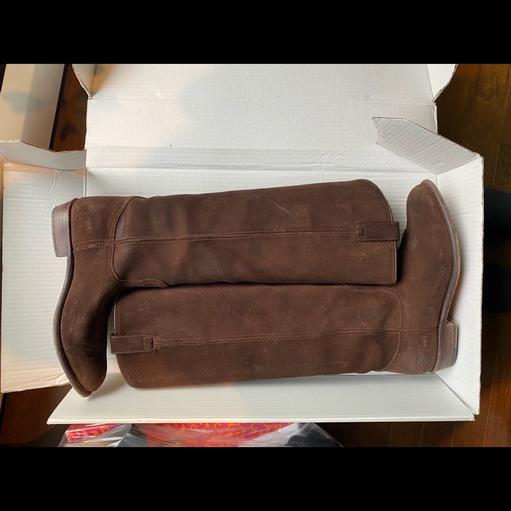 Frye knee high suede leather boots size 9